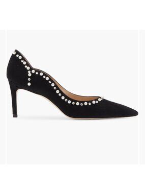 Stuart Weitzman black Scallop Shine 75 Pump heels size 37.5